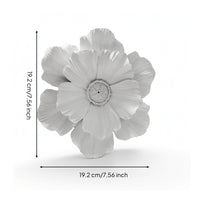 Flower Wall Decor 3D Resin Flower Plaque Floral Wall Accent Dimensional Sculpted for Living Room, Entryway