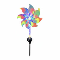 Solar Powered Garden Stake with Pinwheel Outdoor Solar Pinwheel Lights Weather-Resistant Garden Stake for Pathway