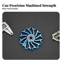 Rear Derailleur Pulley Wheel Deep Tooth Design Ceramic Bearing Guide Wheel Rear Derailleur Pulley Fluid Rotation for Cycling