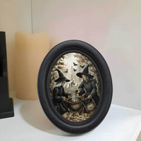 Halloween Crow Ghost Witch Picture Frame for Wall Decor