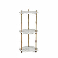 Freestanding 3-Tier Corner Shelf Luxury Aesthetic Display Stand Space-Saving Design Storage Rack Sturdy Construction for Apartment Dwellers, Interior Designers, Living Room, Balcony, Corners, Small Areas