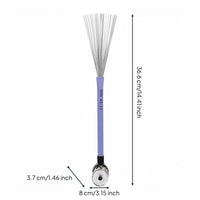 Sturdy Drum Brush with Bells Portable Wire Drum Brush Compact Design for Drummers, Studio, Live Performance, Rehearsal Room