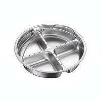 Integrated Lifting Handle Rice Cooker Steam Tray Raised Rim Stainless Steel Steam Tray Polished Silver Rice Cooker Steamer Insert Odorless