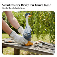 Resin Waterfowl Figurine Weather-Resistant Waterfowl Garden Statue Outdoor Decoration Cute Design Hand-Painted for Gardeners