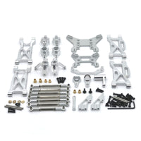 1/10 RC Car Front Shock Absorbing Linkage Arm Metal Shock Absorbing Linkage Arm Upgrade Steering Cups for WLtoys 104001 104002