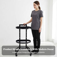 Foldable Design Rolling Salon Trolley Multi-Functional Mobile Hairdressing Trolley Easy to Clean for Barbers, Spa, Tattoo Parlor, Art Studio