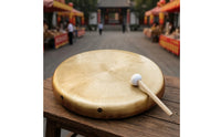 Hand Gong Brushed Gong with Mallet Convex Percussion for Schools, Lion Dance