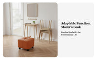 Stackable Design Upholstered Cube Pouf Versatile Use Low Stool Sturdy Frame Home Furniture Modern Design for Homeowners, Apartment Dwellers, Living Room, Entryway, Small Areas, Bedroom