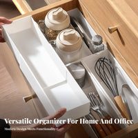 Space-Saving Expandable Drawer Organizer Modular Expandable Drawer Divider Easy to Clean for Homemakers, Students, Kitchen, Cabinet, Dresser