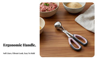 Meatball Clip Non-Slip Handle Stainless Steel Meatball Maker Ergonomic Design Stainless Steel Meatballer for Home Cooks, Parents, Meal Prep, Parties