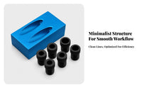 Aluminum Alloy 15-Degree Drill Guide Slanted Holes Drilling Positioner Interchangeable Sleeves Woodworking Tool Portable