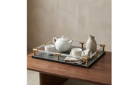 Serving Tray Textured Decorative Organizer Tray Easy to Carry for Decor