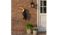 Toucan Wall Hanging Hand-Painted Toucan Statue Avian Tree Decoration Easy to Hang Garden Decor Indoor Outdoor Use for Gardeners