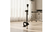 Quick-Release Cymbal Stand Rod with Adapter Electronic Cymbal Rod with Clamp Metal Hardware Silver for Practice Rooms