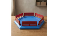 Concentric Rings Hexagonal Rotating Arena Raised Rim Plastic Battle Arena