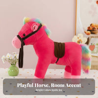 Soft Horse Toy Great Gift Standing Horse Soft Ie Horse Soft Toy PP Cotton Filling Stuffed Horse Doll Pretend Play for Home Decor