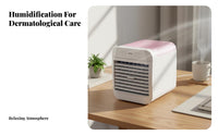 Humidifier Function Portable Air Conditioner Fan 3 Speed Settings USB Personal Air Cooler Quiet Operation for Office, Dorm Room, Car