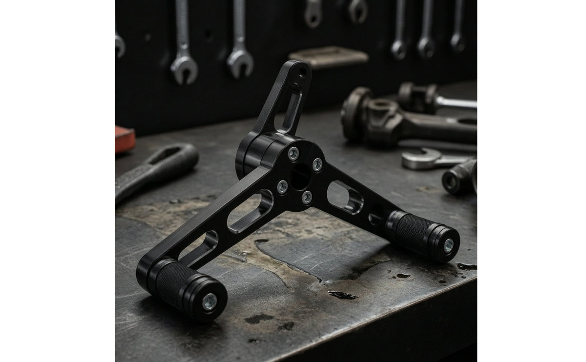 Aluminum Alloy Forward Gear Lever Assembly Sturdy Gear Lever with Knurled Peg Long Lasting Motorcycle Gear Shifter Stylish