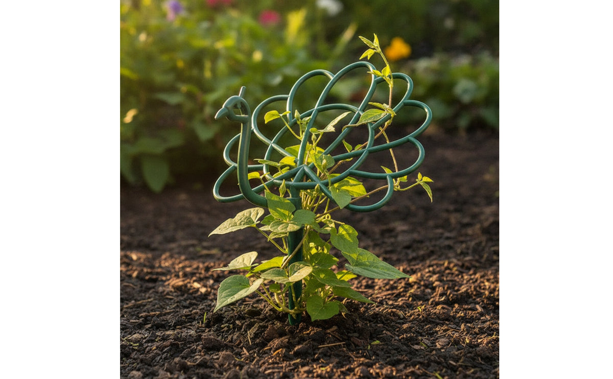 Decorative Plant Support Stake Metal Stake with Peacock Frame Sturdy Trellis Long-Lasting for Gardeners, Garden, Flower Beds, Potted Plants