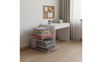 Stackable Storage Drawer Space Saving Wardrobe Shelf Organizer Easy Access Pull out Closet Shelf for Students, Dorm Room, Bedroom
