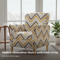 Upholstered enveloping side chair Nordic aesthetic Upholstered enveloping side chair Armchair Retro Design Single Sofa for Adults, Readers, Living Room, Bedroom, studying corner