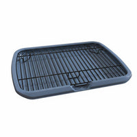 Indoor Pet Toilet Keeps Paws Clean Dog Toilet Tray with Grate Puppy Housebreaking Tray Non-Slip Dog Litter Pan with Mesh
