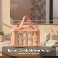 Dry Wet Separation Wash Bag Waterproof Double Layer Makeup Bag Large Capacity