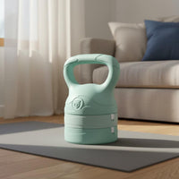 Non-Slip Handle Kettlebell Weight Set Space Saving Adjustable Kettlebell Secure Lock System Home Gym Equipment Floor Friendly for Women, Men, Beginners
