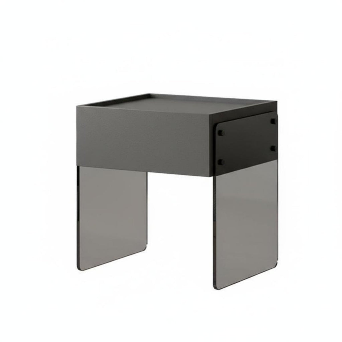 Minimalist Design Storage Cabinet with Drawers Multipurpose 2-Drawer Rounded Cabinet Nightstand for Homeowners, Renters, Students, Home, Apartment, Dorm Room, Office