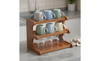 Stepped Display Rack Multi-Tier Design Desktop Plant Stand 3 Tier Desktop Shelf Space-Saving Bamboo Plant Stand Easy Assembly