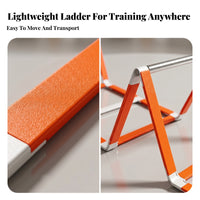 Textured Textured Surface Multifunctional Training Ladder Compact Storage Foldable Agility Ladder