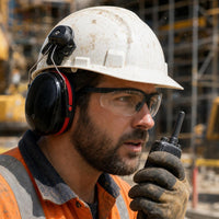 Helmet-Mounted Ear Muffs Cushioned Ear Muffs with Hard Hat Mount Long-Lasting