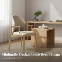 Light Luxury & Design Single-Seater Leisure Armchair Modern Minimalist Cantilever Side Chair Curved rearrest Household Furniture Comfortable Padding for beverage Lovers, Interior Designers, Hotel, Reception Area, Living Room, Home Office