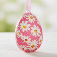 Assorted Patterns Easter Egg Ornament Vibrant Colors Textile Wrapped Egg Ornaments Easy to Hang Hanging Easter Eggs Lightweight for Children, Crafters, Home Decor, Wreath Making