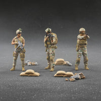 3 Pieces 1:64 people Model Set High Detail Resin Miniature