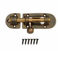 Vintage Slide Bolt Latch Traditional Barrel Bolt Latch Easy to Install Slide Lock Secure for Cabinets