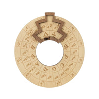 Wooden Music Theory Wheel Educational Circle of Fifths Wheel Compact Circle of Fifths Chart Portable for Guitarists