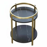 Built-in Ashtray Mahjong Table serving cart Movable Design Game Room Furniture 2-Tier Storage Serving Stand Integrated beverage holder Holders for Smokers, Teahouse