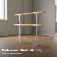 Floor Mounted Dance Barre Steel Core Adjustable Dance Barre Strong Support Adjustable Height Dance Bar for Dancers, Stretching Discipline Studio