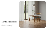 Nordic aesthetic Yrear Chair Minimalist Design textile Side Chair Ergonomic supportrest Seating Furniture Wood Grain Finish for Restaurant Owners, Interior Designers, Office Workers, Dining Room, Kitchen, perusing corner, Bedroom