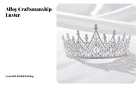 Crystal Crown Marquise Cut Crystals Bridal Tiara Wedding Hair Crown Elegant Design Wedding Tiara Sparkling for Prom Attendees