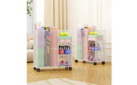 Metal Mesh Cart Tall Mesh Storage Trolley Rust-Resistant