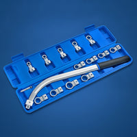 15-Piece Pulley Adjustment Tool Kit Curved Belt Tensioner Tool Kit Multi-Size Portable for Mechanics