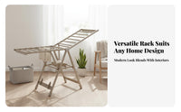 Foldable Clothes Drying Rack Space-Saving Foldable Laundry Stand Freestanding Clothes Horse Sturdy Duty for Balcony, Indoor