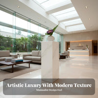 Marble-Top Plinth Luxury Aesthetic Unattachedstanding Object Plinth Elegant Design Multipurpose for Event Planners, Showroom