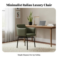 Italian Inspired Design Curved support rotate Chair Light Luxury Aesthetic Upholstered rotate Barrel supportchair Multi-Purpose Lounge Seat Wrap-Around supportrest for Office Workers, Homeowners, Adults, Dining Room, Reception Area, Bedroom, study niche