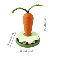 Cute Carrot Cat Scratching Post Adorable Carrot Cat Scratcher Sturdy Pet Supply Vertical for Cats, Kittens, Living Room
