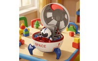 Hinged Dome Spaceship Toy Landing Legs Toy Spaceship Seated Cockpit Astronaut Playset Role Play