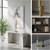 Abstract Sculpture Aluminum Sculpture Decorative Statue for Living Room, Office