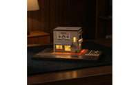 Izakaya Model with Light Lighted Street Corner Diorama Retro Street Store Diorama for Hobbyists